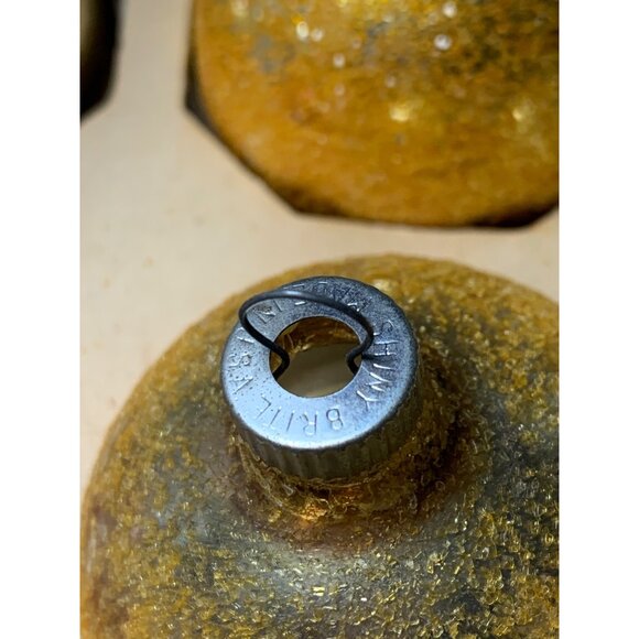 Vintage Shiny Brite 12 Glass Christmas Ornaments Gold Red Blue Silver Polka Dots - Picture 4 of 11